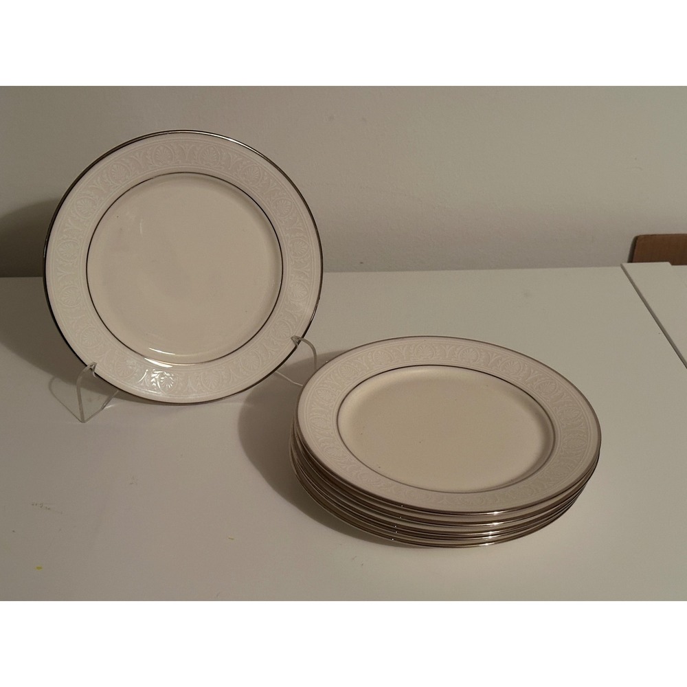Lenox Courtyard Platinum 6.5" Bread Butter Plates American Home Fine China 6 set - Picture 1 of 5